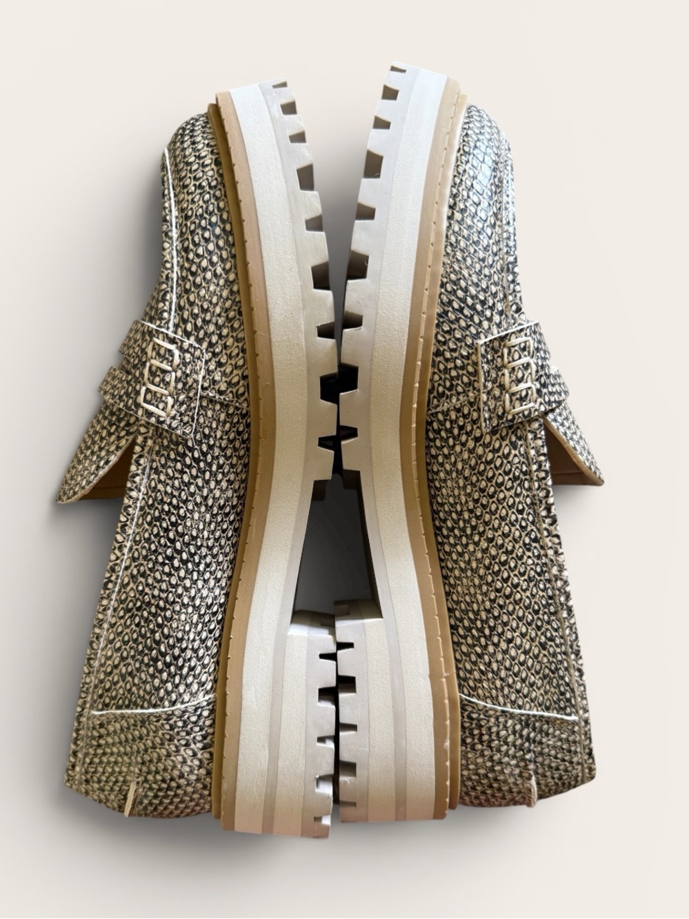 Vince Camuto Leopard-Print Slip-On Loafers in Beige and Black - Picture 5 of 6